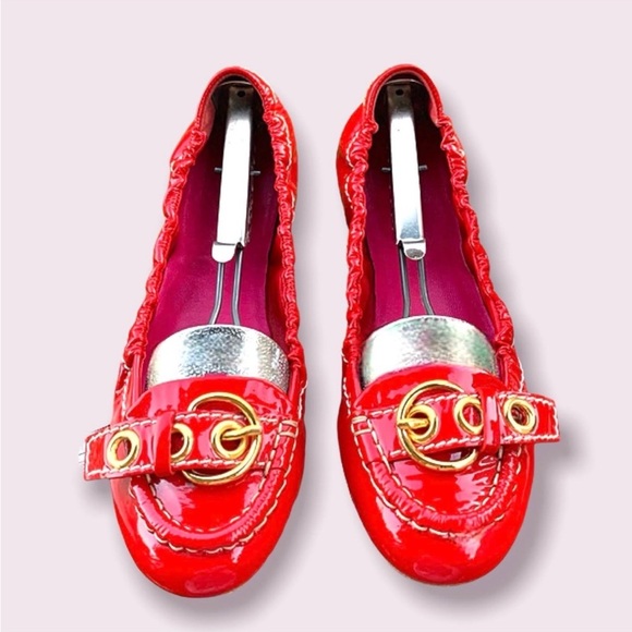 Miu Miu Flats Red Patent Leather + Box - Picture 2 of 11
